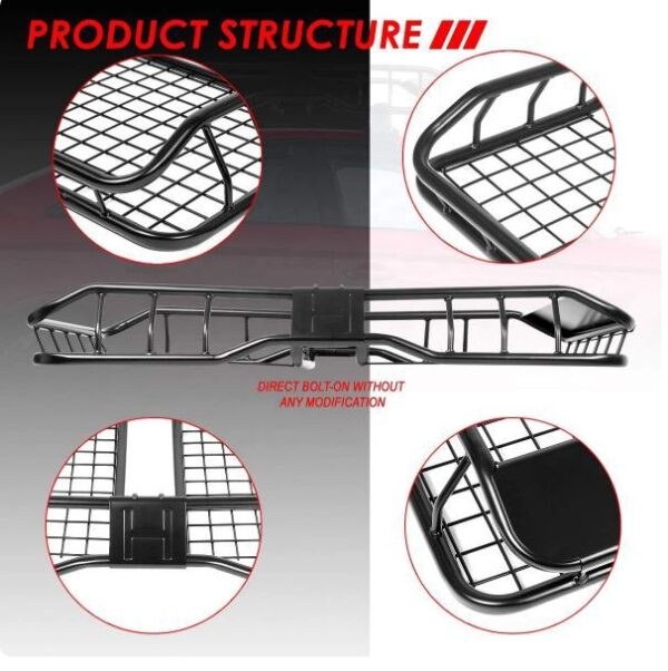 ⁦גגון עריסה לרכב מתכת מחוזק 90*125   cross roof⁩ – תמונה ⁦2⁩